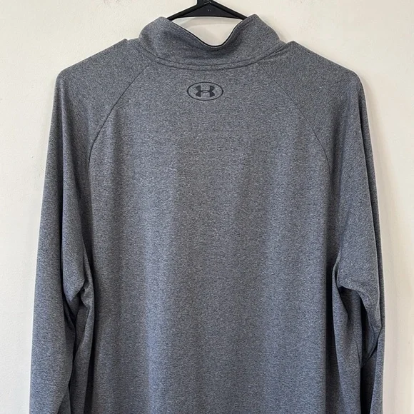 Under Armour Men’s Tech 1/2 Zip Long Sleeve Carbon Heather/Black Size XL - Picture 9 of 11